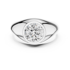 1.92 CT Round Cut Bezel Set Men's Diamond Ring