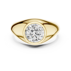 1.92 CT Round Cut Bezel Set Men's Diamond Ring