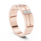 0.39 CT Six Stone Diamond Men's Wedding Ring