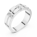 0.39 CT Six Stone Diamond Men's Wedding Ring