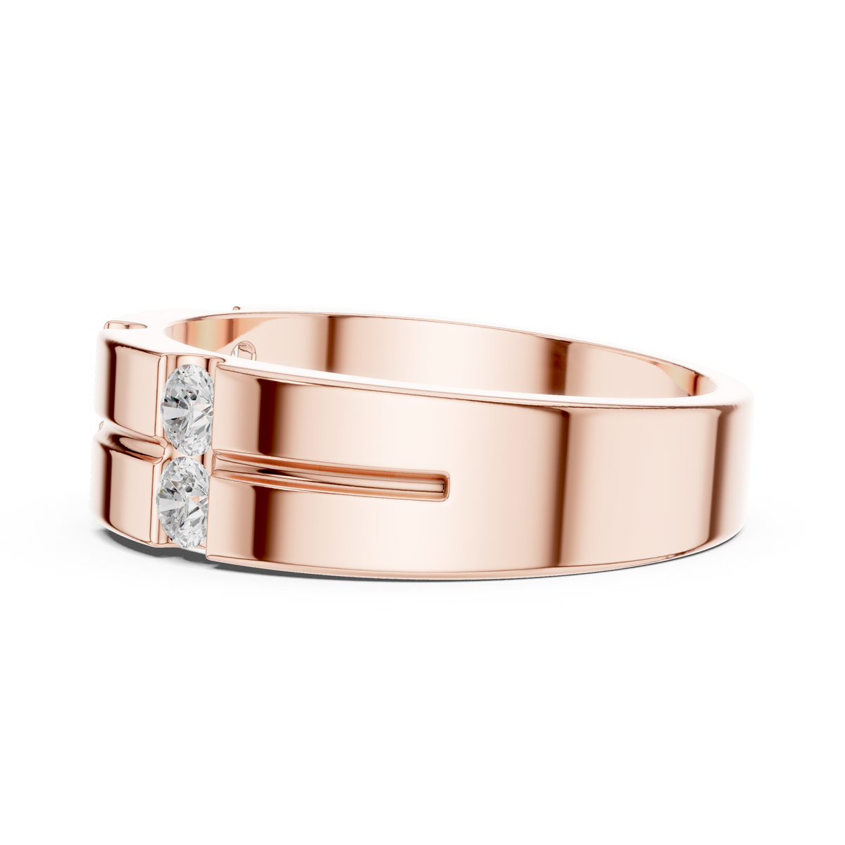 Six Stone Diamond Men's Wedding Ring – view 8 of 12, lab grown diamond ring | Jewelix Atelier