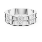 0.39 CT Six Stone Diamond Men's Wedding Ring