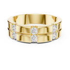 0.39 CT Six Stone Diamond Men's Wedding Ring