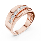 0.88 CT Channel Set Diamond Men's Wedding Ring