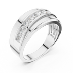0.88 CT Channel Set Diamond Men's Wedding Ring