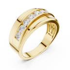0.88 CT Channel Set Diamond Men's Wedding Ring