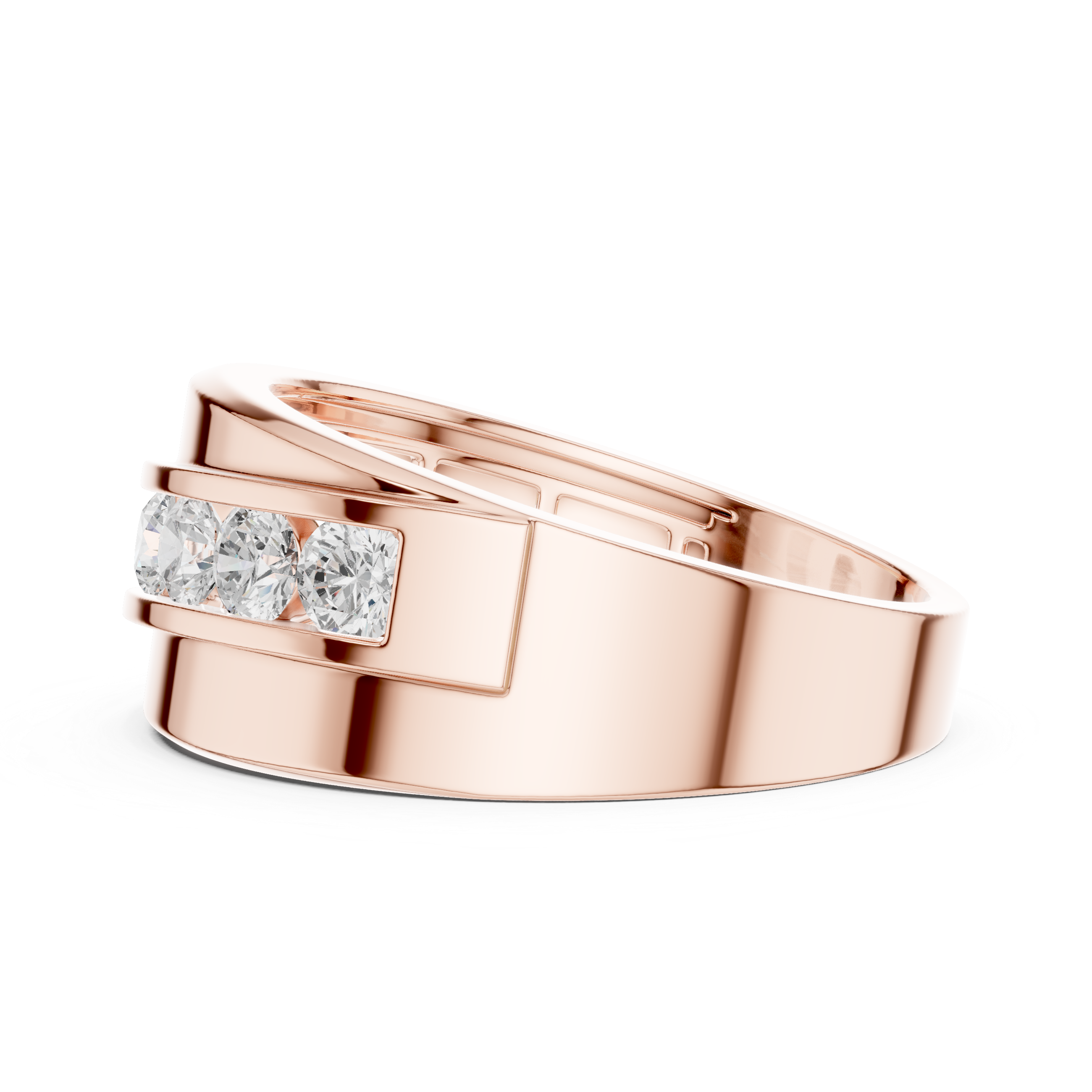 0.88 CT Channel Set Diamond Men's Wedding Ring