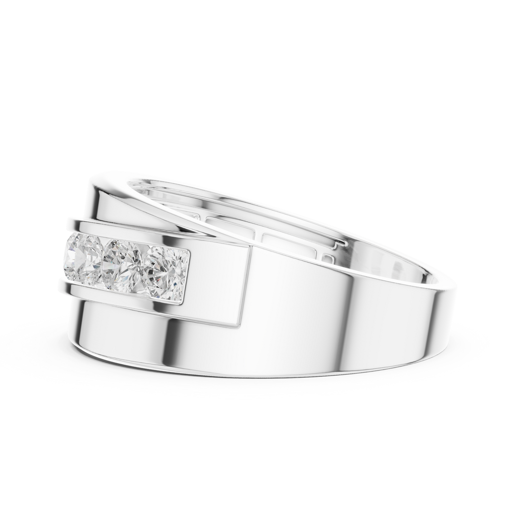 0.88 CT Channel Set Diamond Men's Wedding Ring