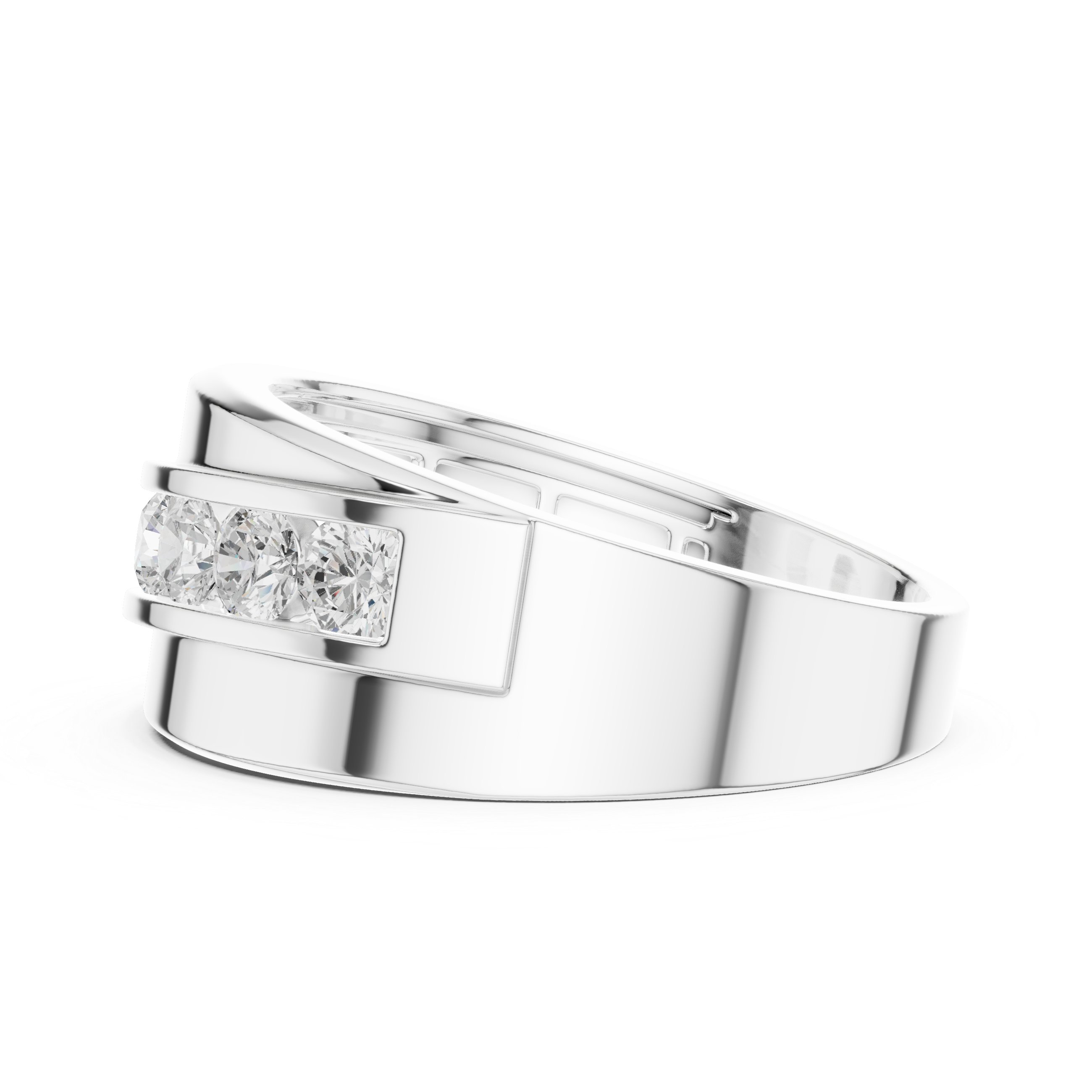 0.88 CT Channel Set Diamond Men's Wedding Ring