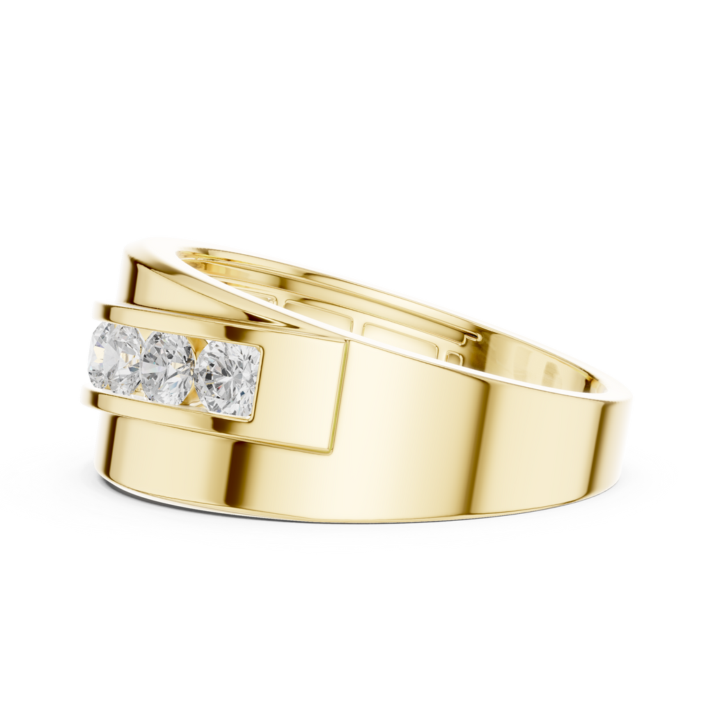 0.88 CT Channel Set Diamond Men's Wedding Ring
