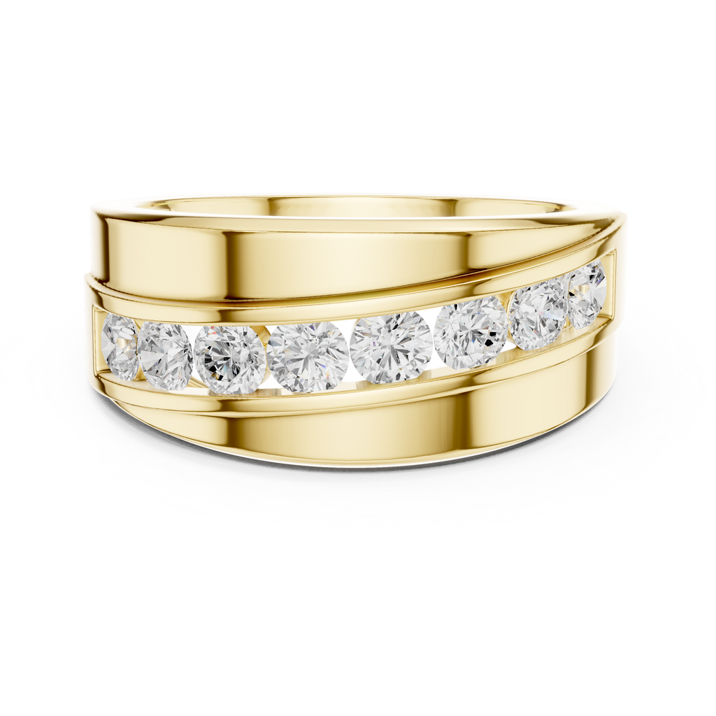0.88 CT Channel Set Diamond Men's Wedding Ring