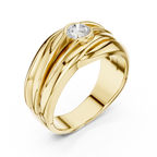 0.47 CT Solitaire Diamond Men's Statement Ring