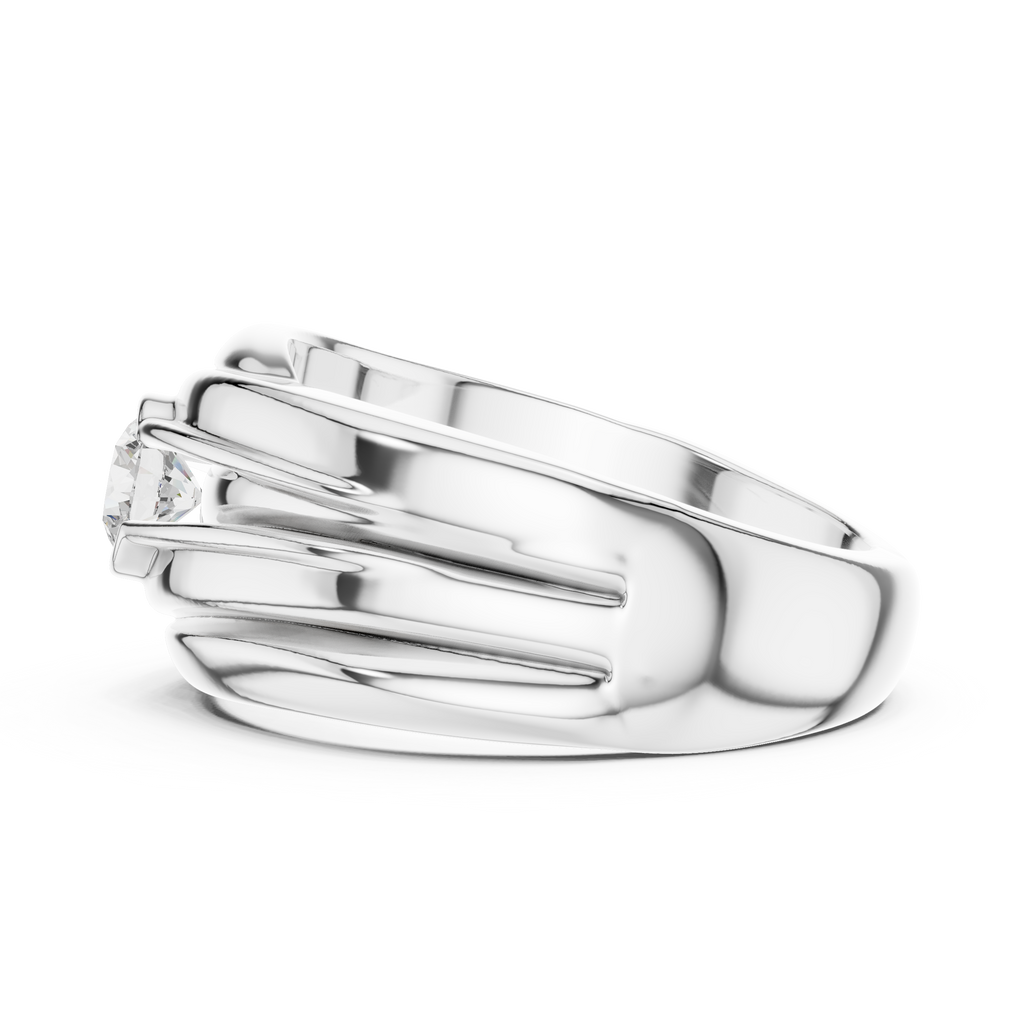 0.47 CT Solitaire Diamond Men's Statement Ring