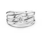 0.47 CT Solitaire Diamond Men's Statement Ring