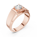 0.85 CT Solitaire Diamond Men's Signet Ring