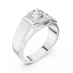 0.85 CT Solitaire Diamond Men's Signet Ring
