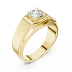 0.85 CT Solitaire Diamond Men's Signet Ring