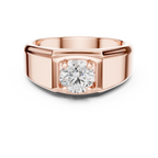 0.85 CT Solitaire Diamond Men's Signet Ring