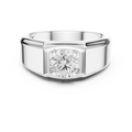 0.85 CT Solitaire Diamond Men's Signet Ring