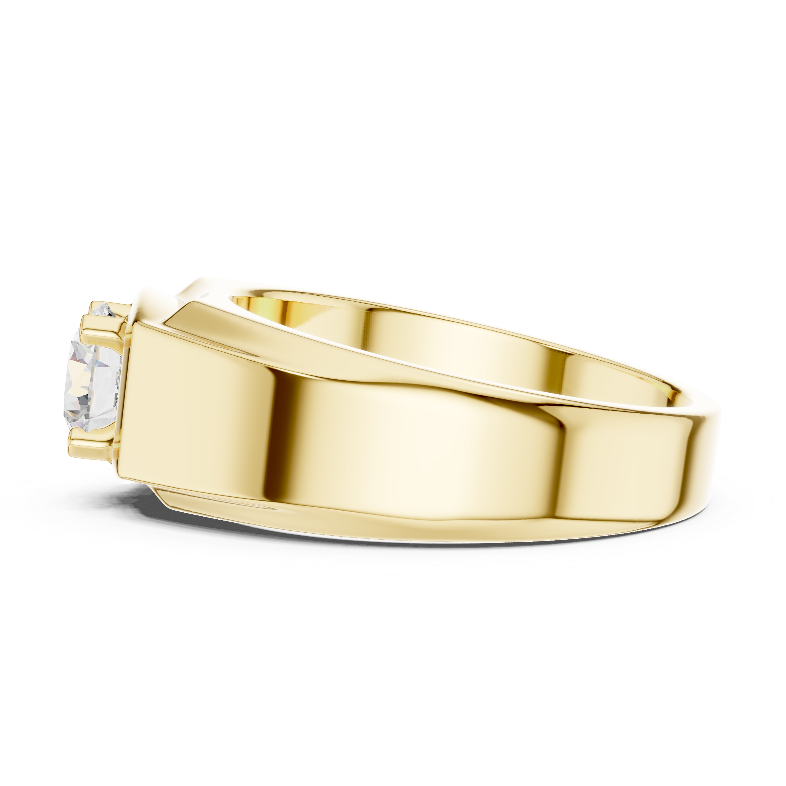 0.85 CT Solitaire Diamond Men's Signet Ring