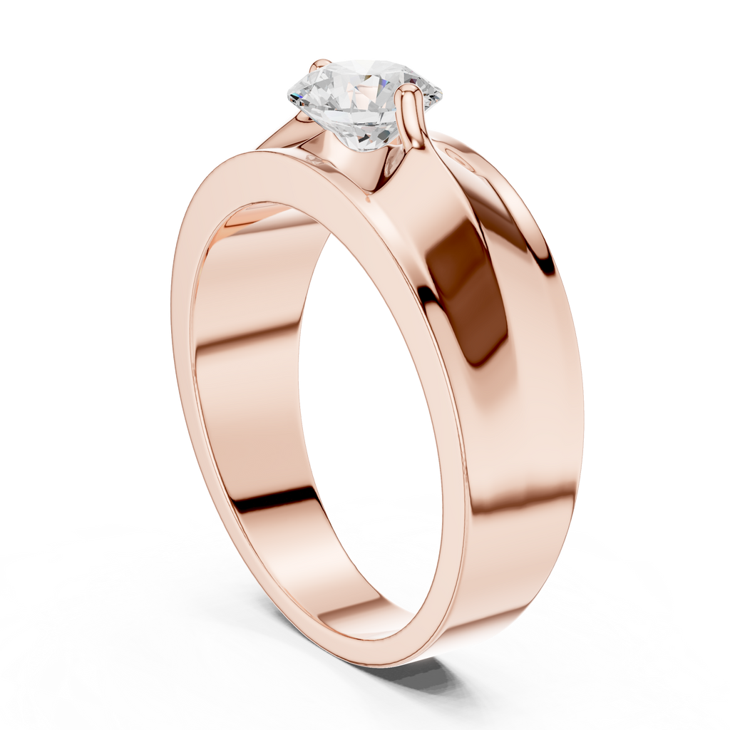 0.85 CT Round Diamond Men's Solitaire Ring