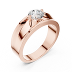 0.85 CT Round Diamond Men's Solitaire Ring