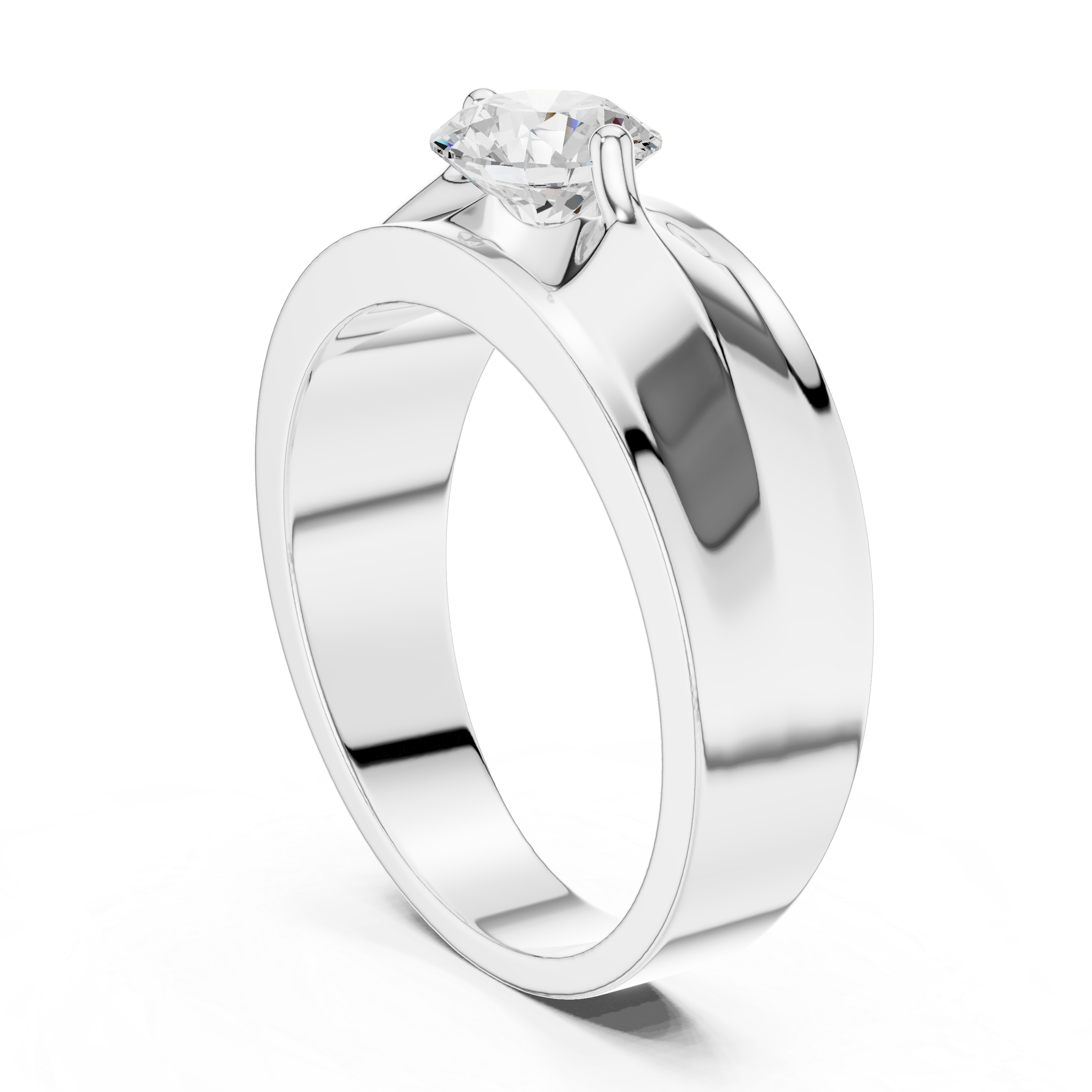 0.85 CT Round Diamond Men's Solitaire Ring