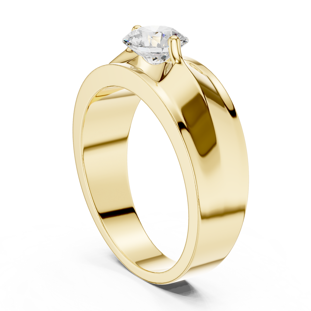 0.85 CT Round Diamond Men's Solitaire Ring
