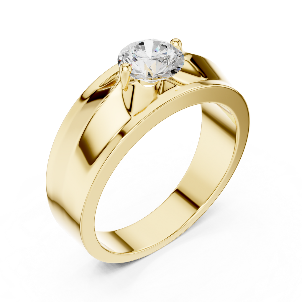 0.85 CT Round Diamond Men's Solitaire Ring