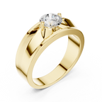 0.85 CT Round Diamond Men's Solitaire Ring