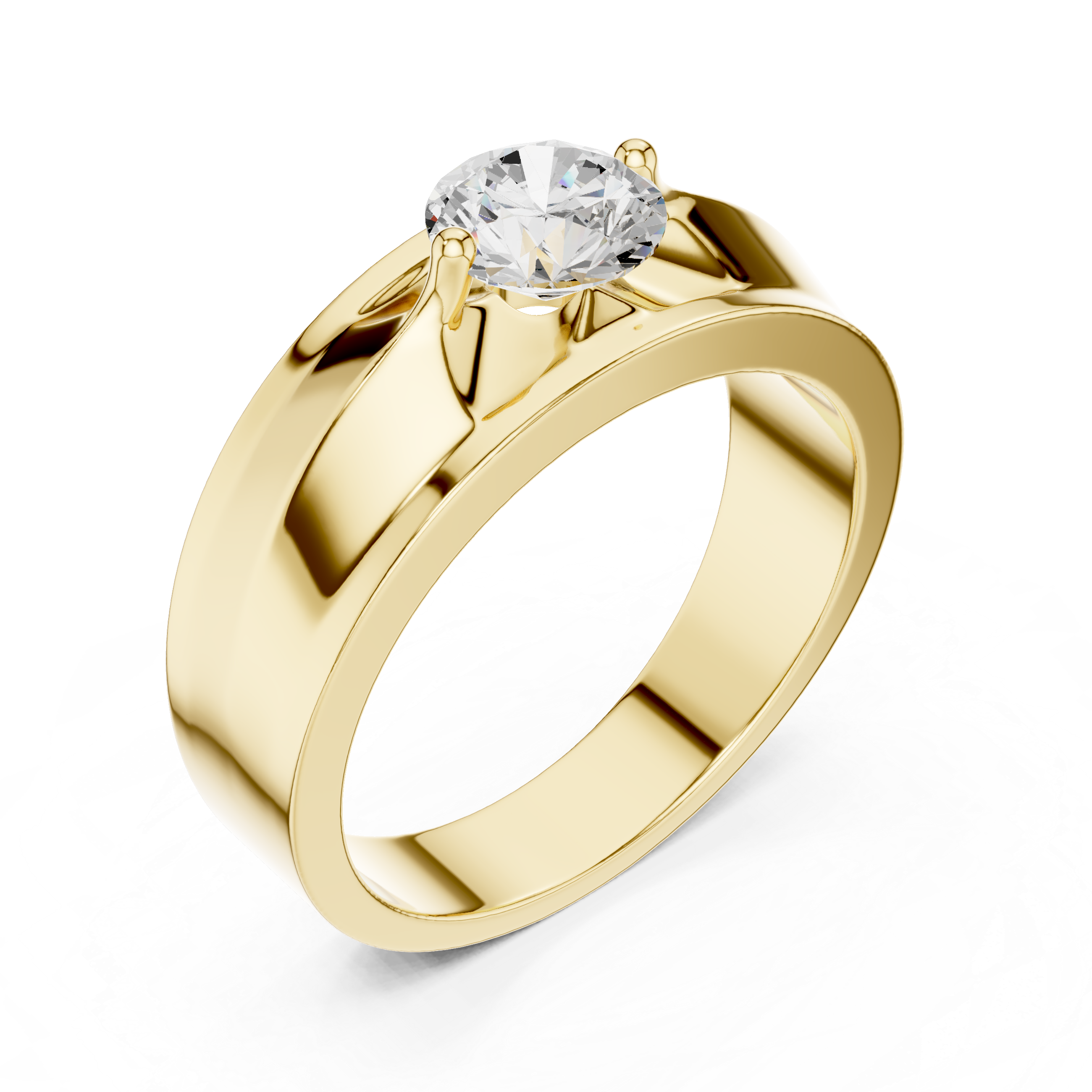 0.85 CT Round Diamond Men's Solitaire Ring
