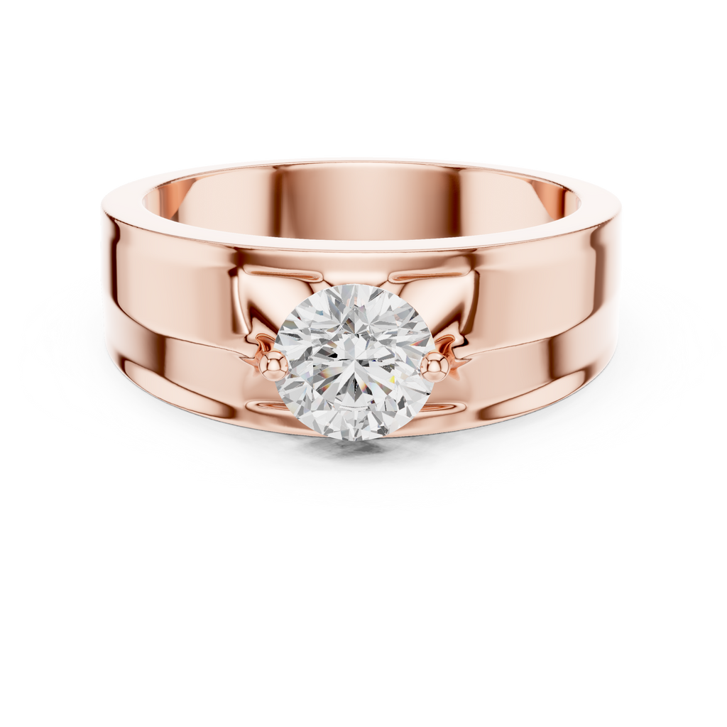 0.85 CT Round Diamond Men's Solitaire Ring