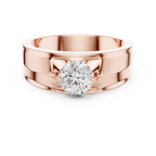 0.85 CT Round Diamond Men's Solitaire Ring