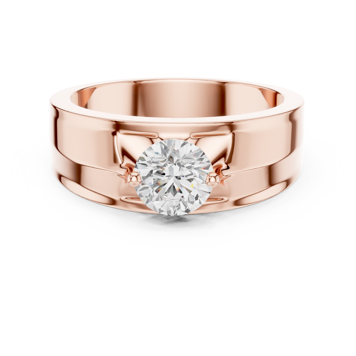 0.85 ct Round Diamond Men's Solitaire Ring – Style GGR-0022 – view 5 of 12, lab grown diamond ring | Jewelix Atelier