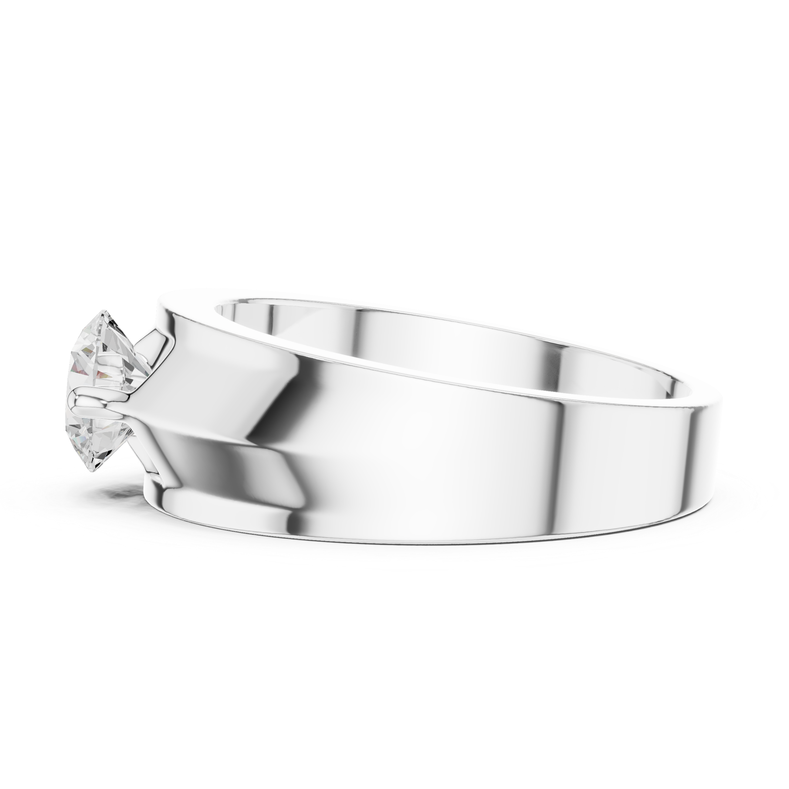 0.85 CT Round Diamond Men's Solitaire Ring