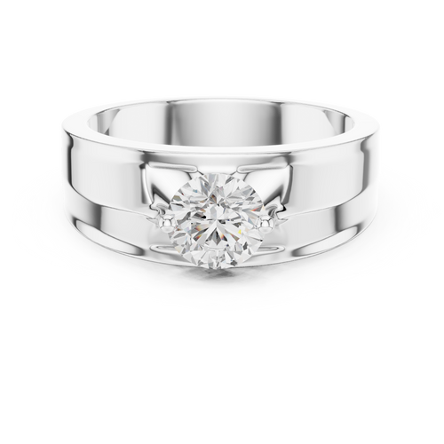 0.85 ct Round Diamond Men's Solitaire Ring – Style GGR-0022 – view 1 of 12, lab grown diamond ring | Jewelix Atelier
