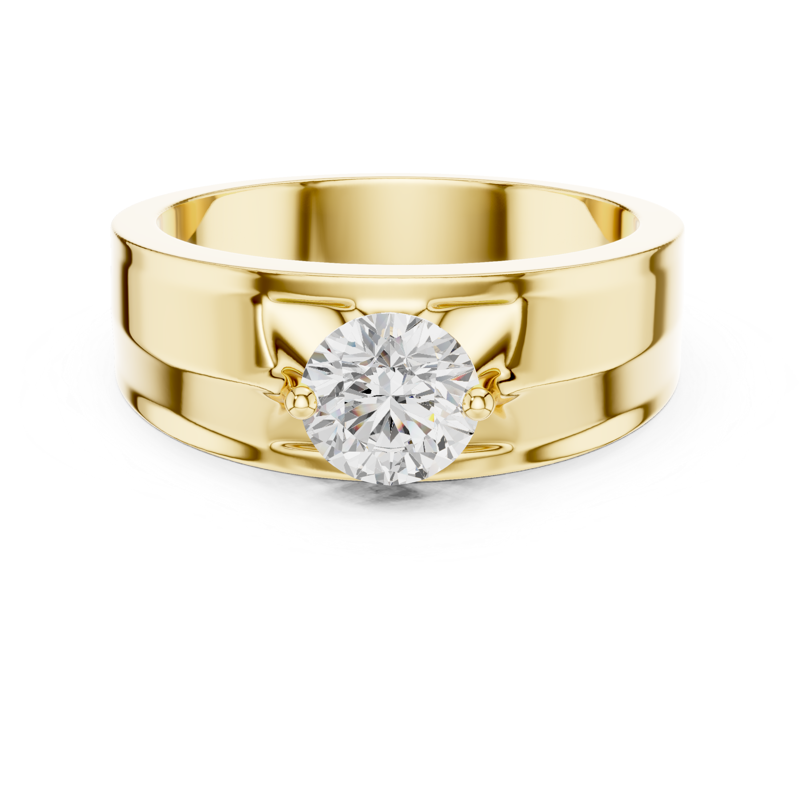 0.85 CT Round Diamond Men's Solitaire Ring