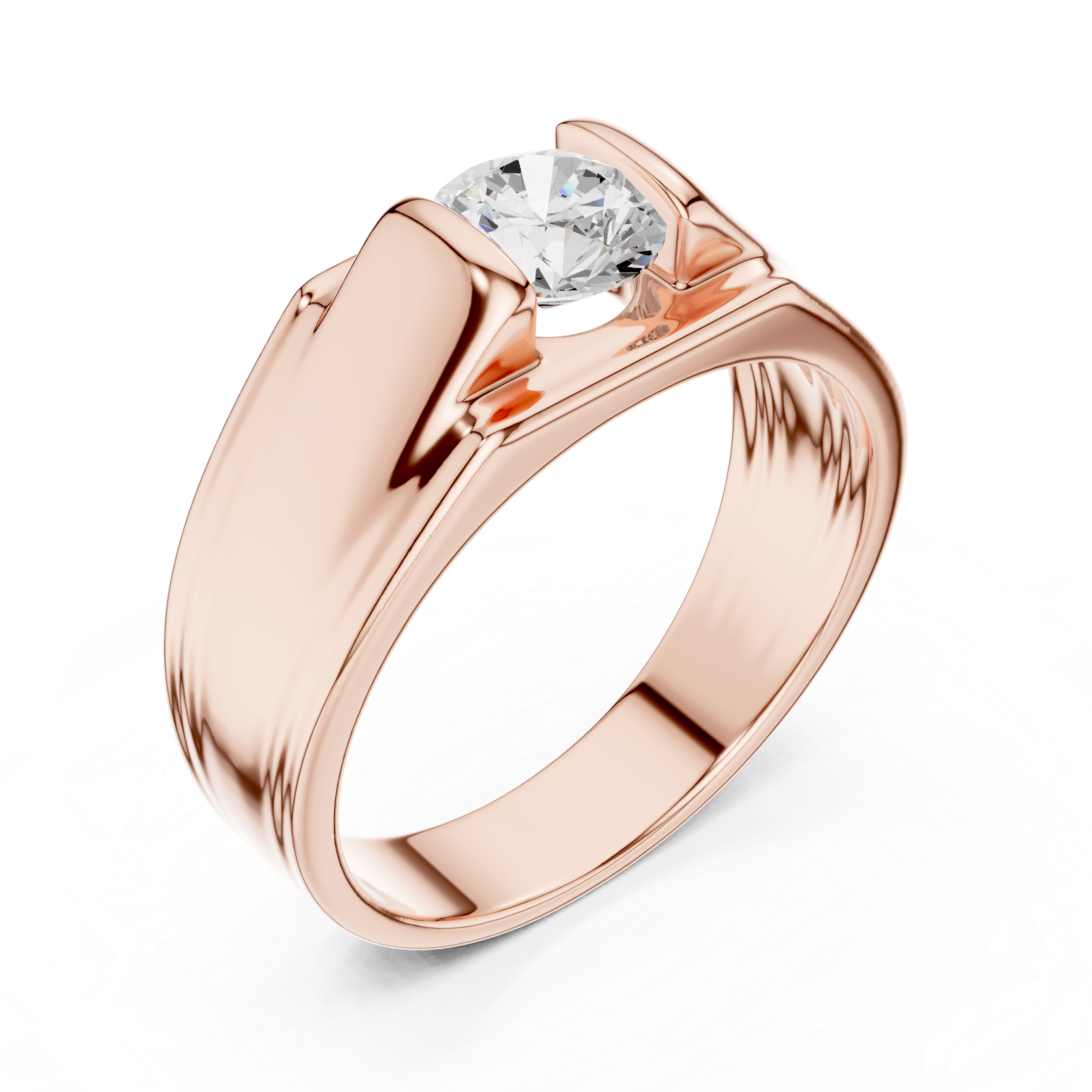1.00 CT Channel Set Diamond Men's Ring