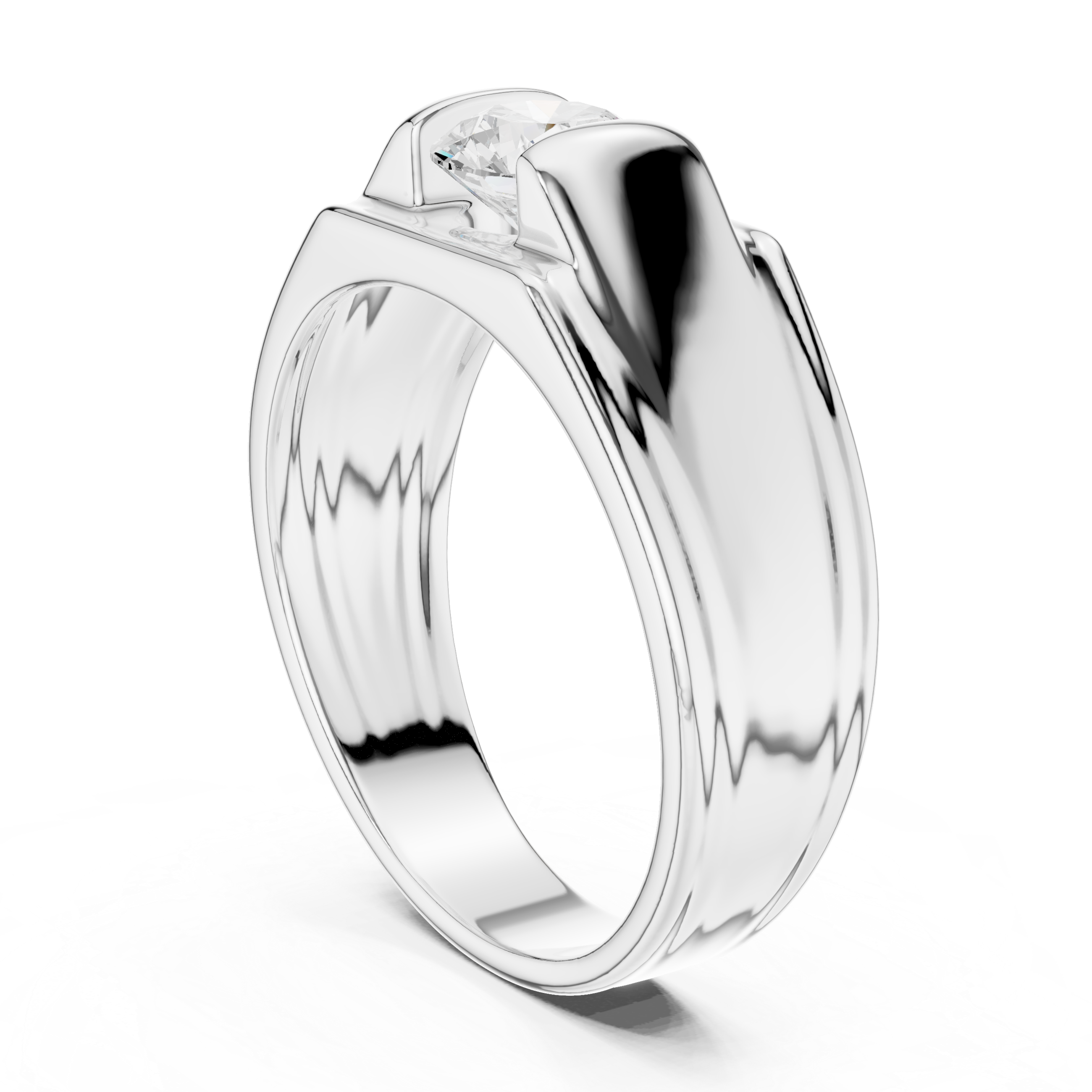 1.00 CT Channel Set Diamond Men's Ring