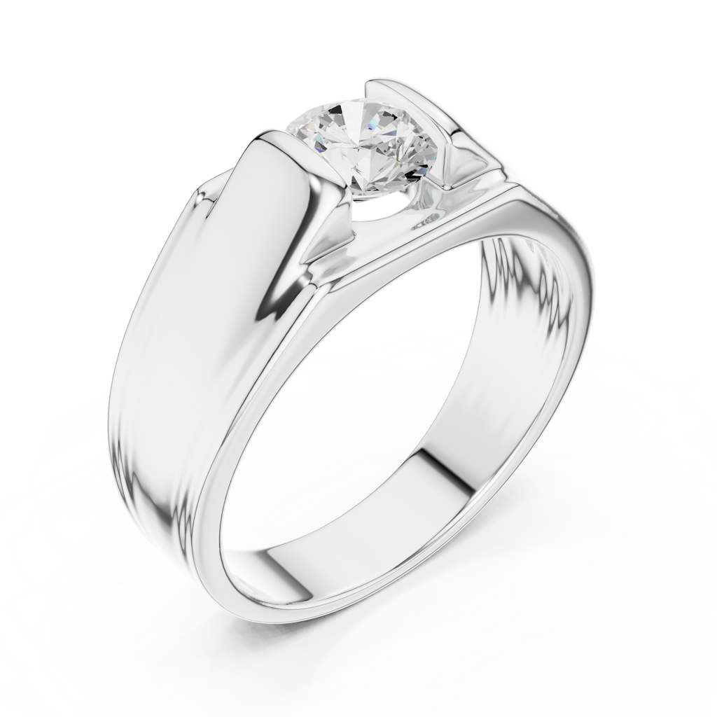 1.00 CT Channel Set Diamond Men's Ring