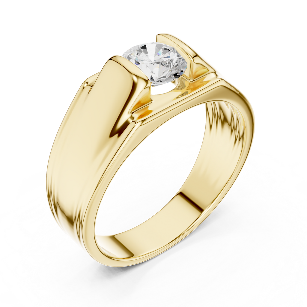 1.00 CT Channel Set Diamond Men's Ring