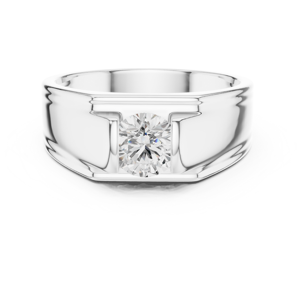 1.00 CT Channel Set Diamond Men's Ring