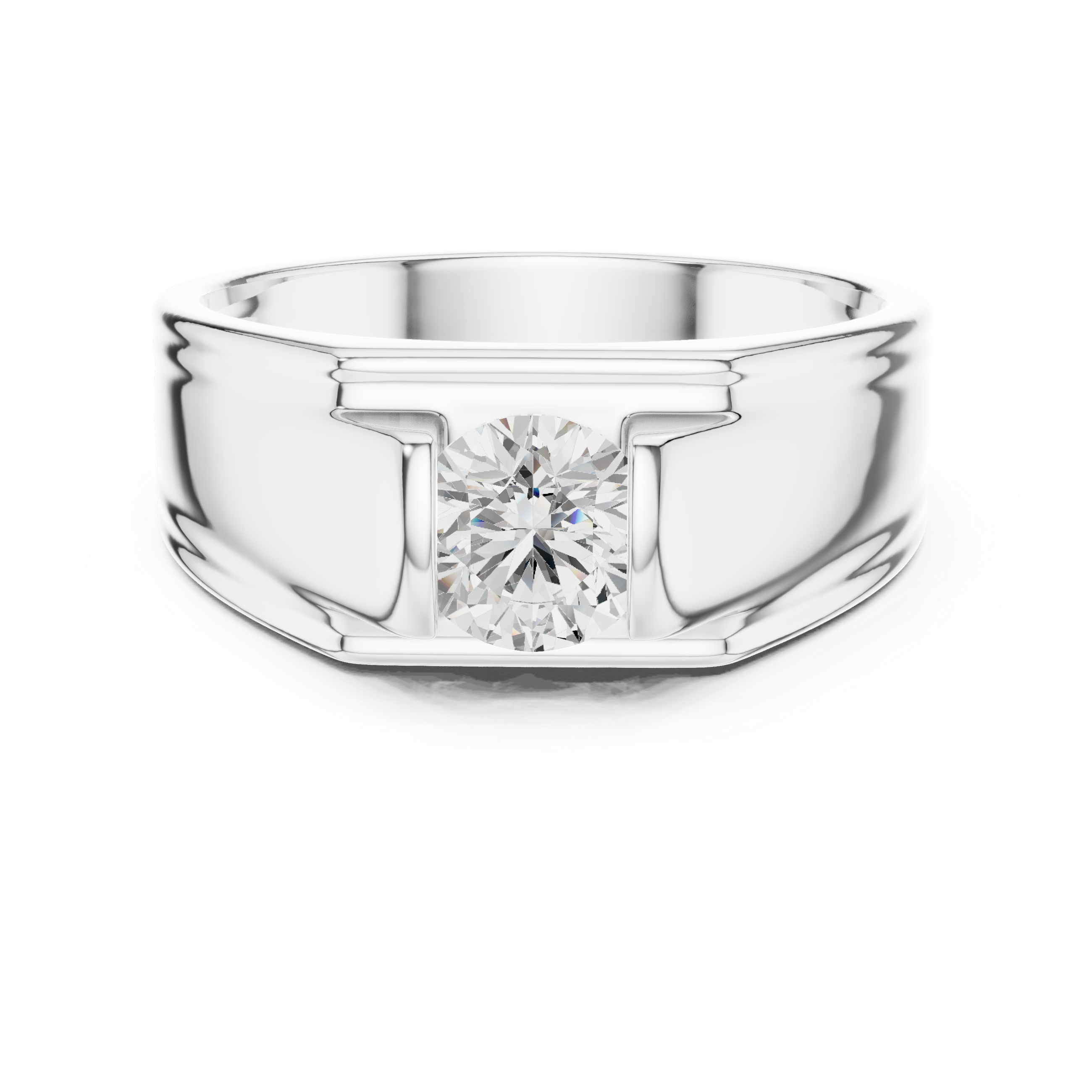 1.00 CT Channel Set Diamond Men's Ring