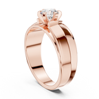 0.85 CT Round Diamond Men's Solitaire Ring