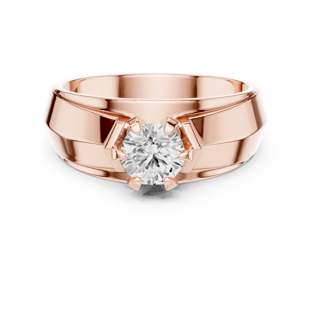 0.85 CT Round Diamond Men's Solitaire Ring