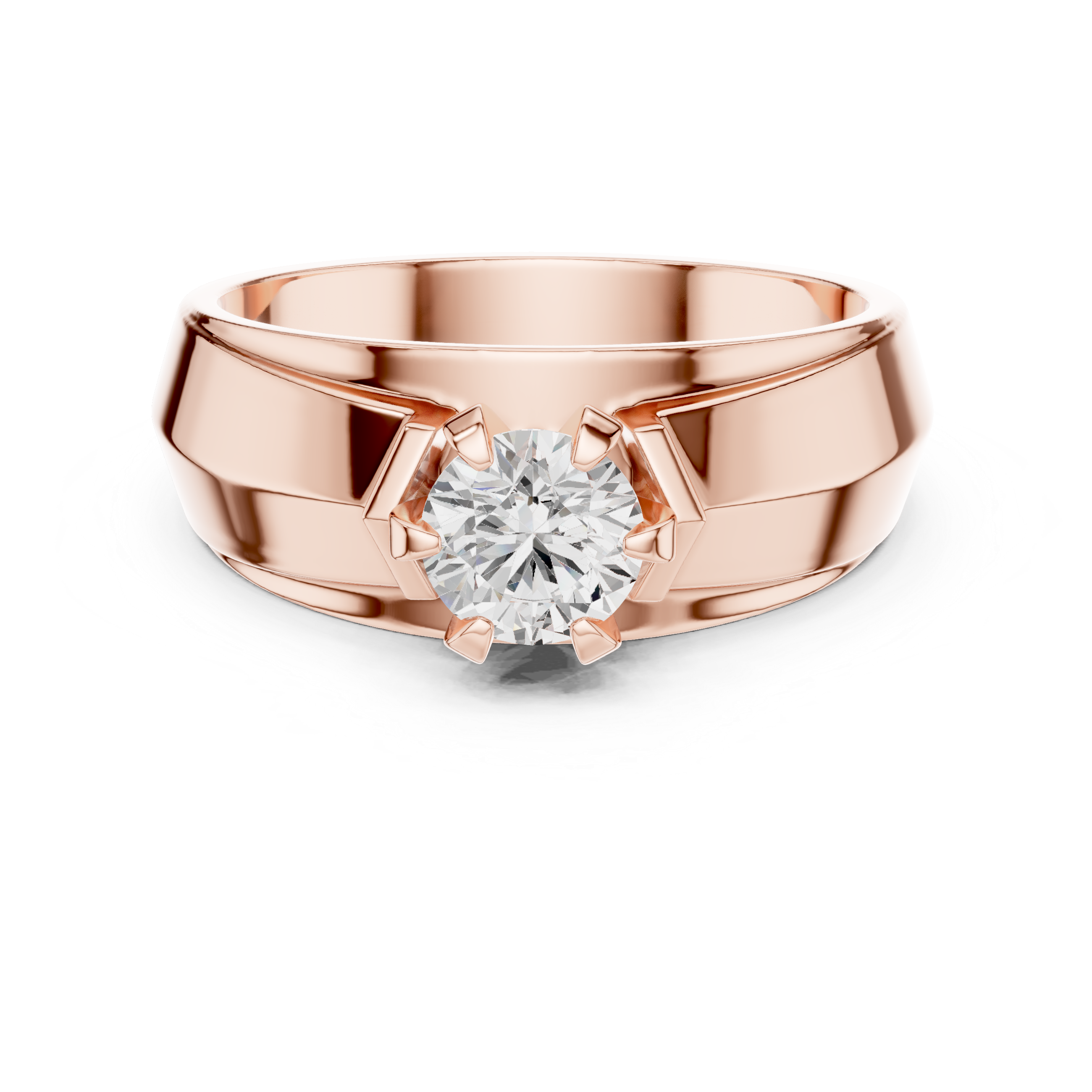 0.85 CT Round Diamond Men's Solitaire Ring