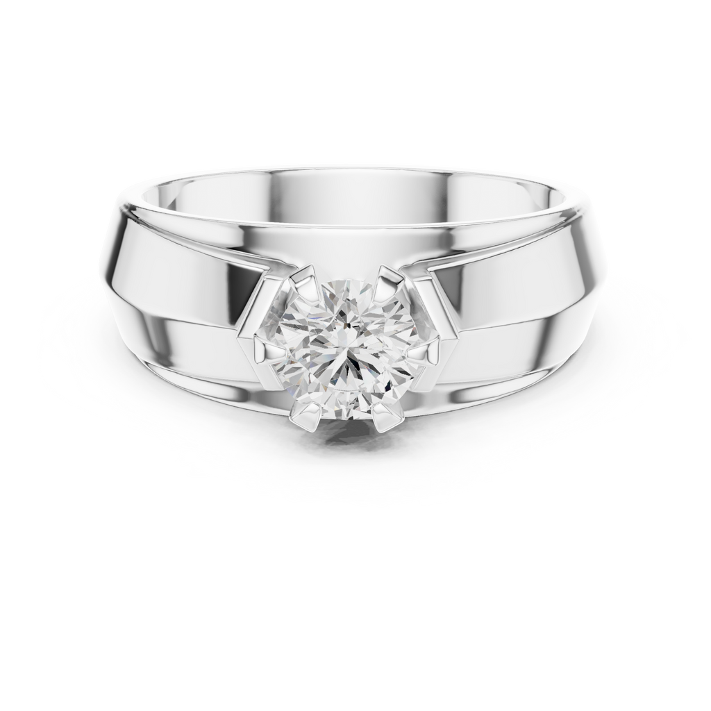 0.85 CT Round Diamond Men's Solitaire Ring