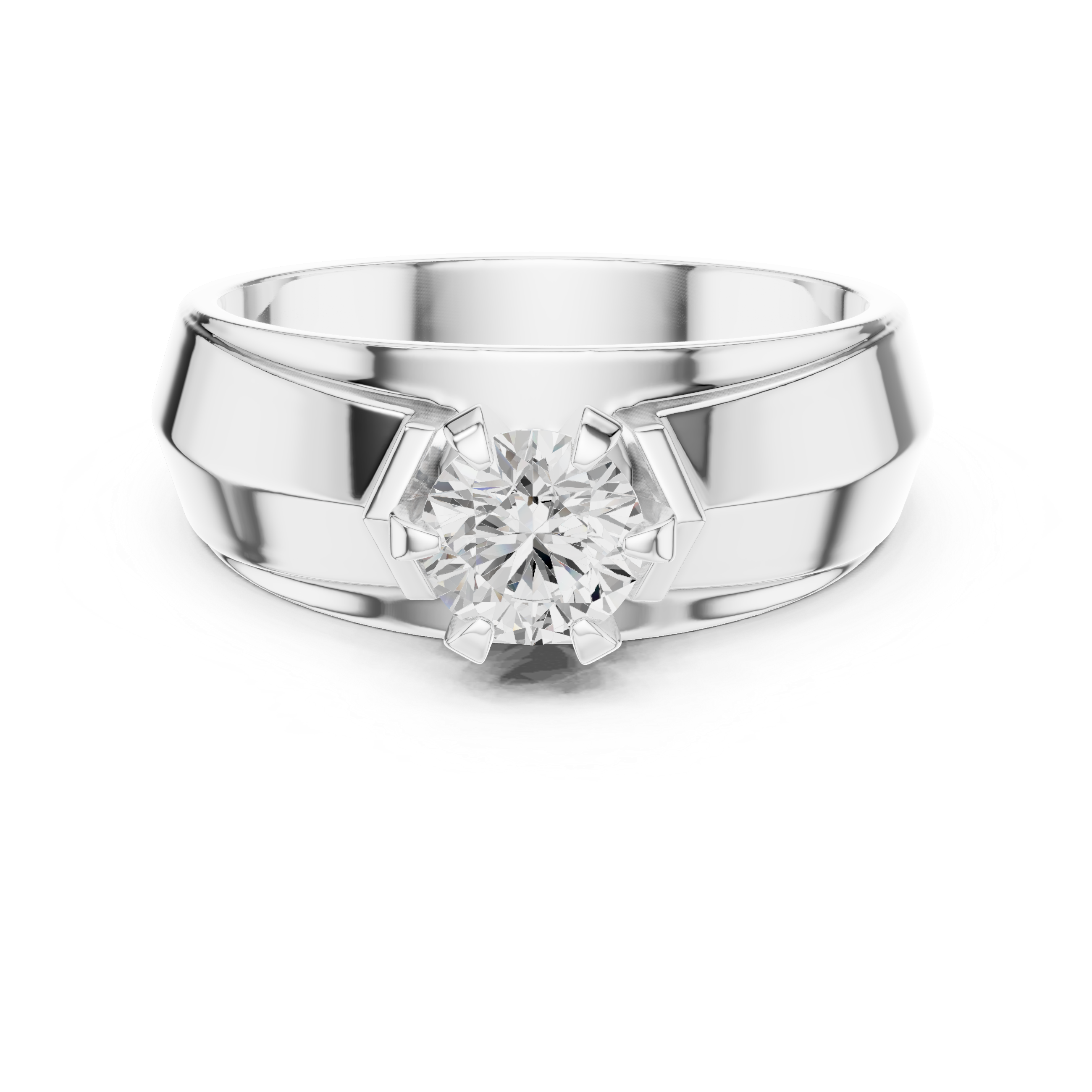 0.85 CT Round Diamond Men's Solitaire Ring