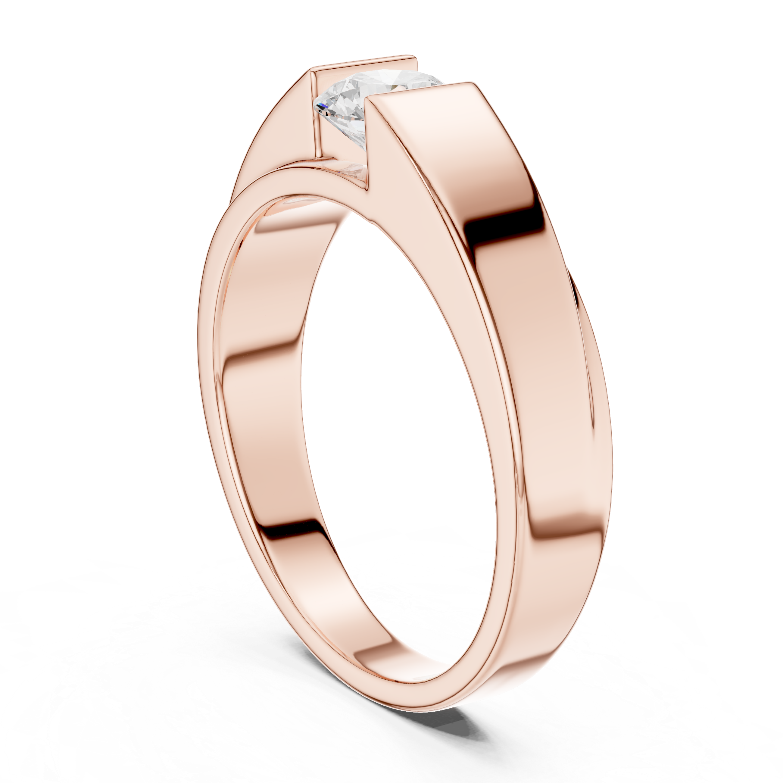 0.85 CT Round Diamond Men's Channel Set Ring