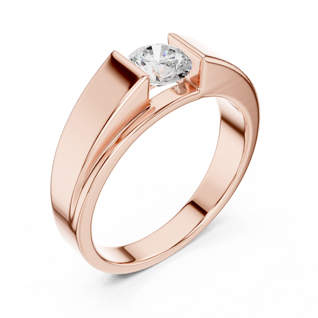0.85 CT Round Diamond Men's Channel Set Ring